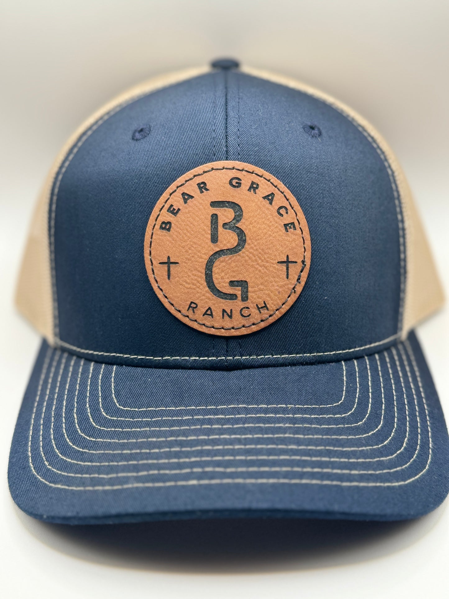 Bear Grace Ranch Leather Patch Logo Hat